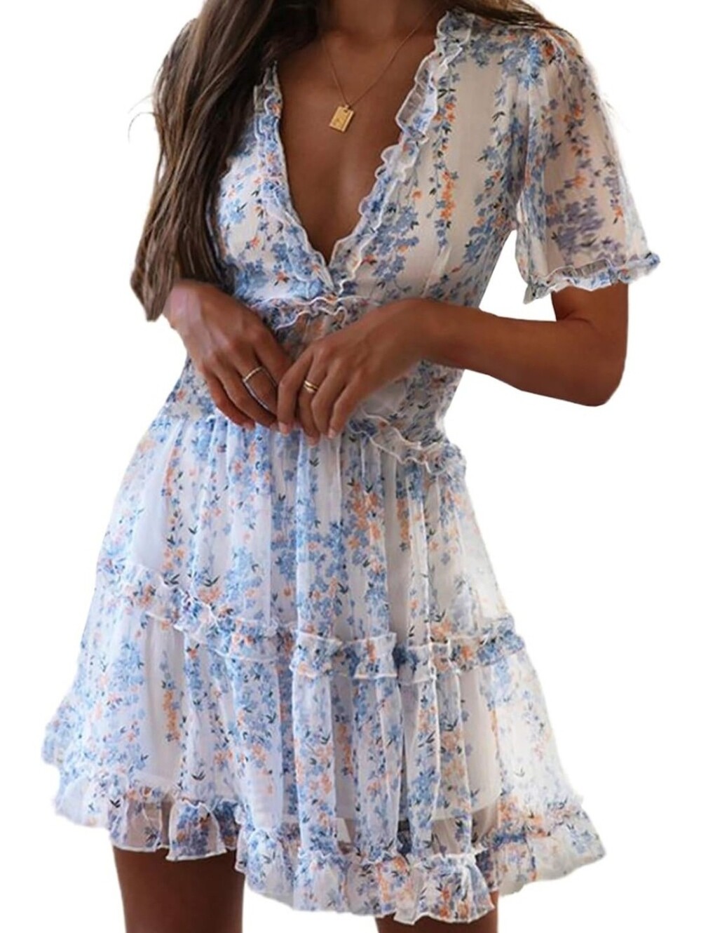 Happy Sailed Ruffle Dress